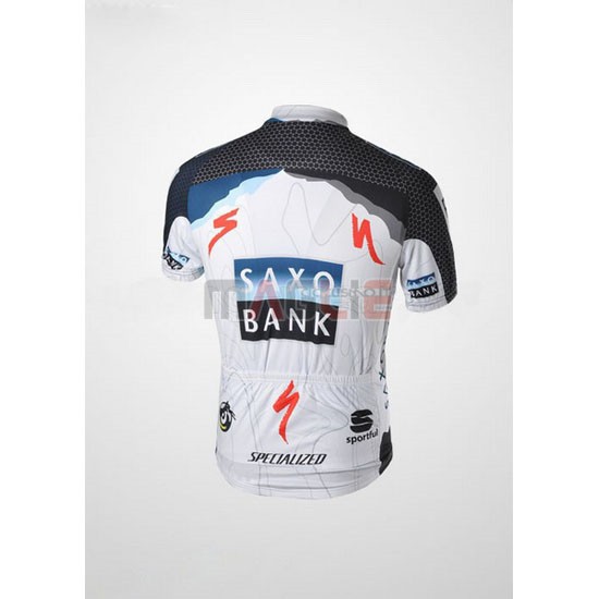 Maglia SaxoBank manica corta 2010 nero e bianco