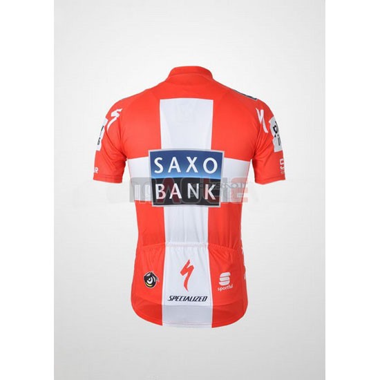 Maglia SaxoBank manica corta 2010 rosa e bianco