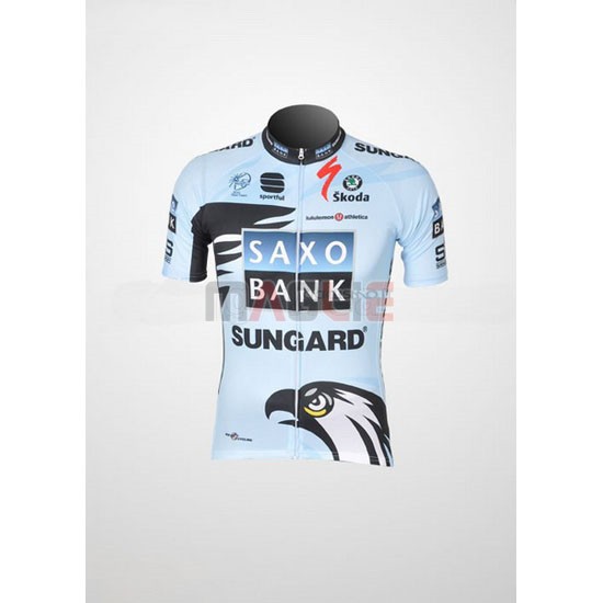 Maglia SaxoBank manica corta 2011 azzurro