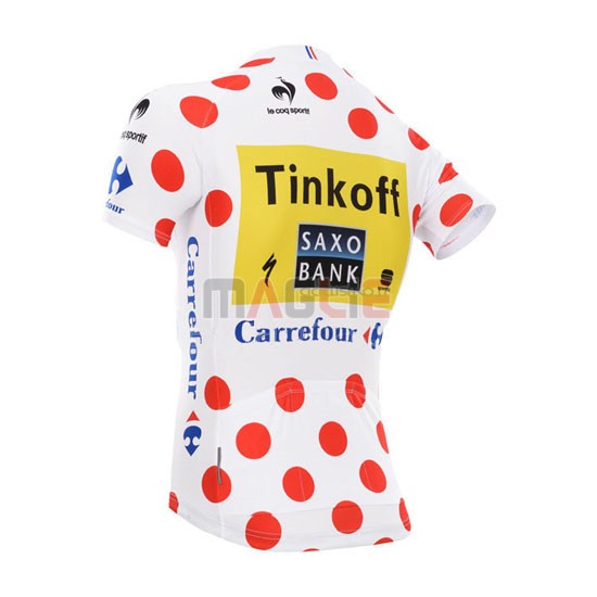 Maglia SaxoBank manica corta 2014 bianco e rosso - Clicca l'immagine per chiudere