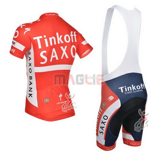 Maglia SaxoBank manica corta 2014 rosso