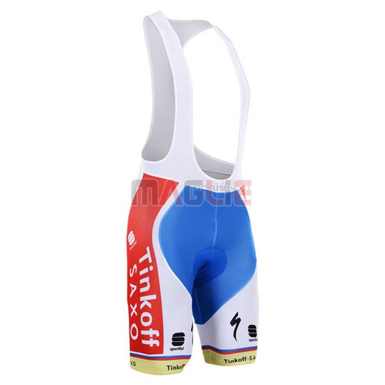 Maglia SaxoBank manica corta 2015 bianco e celeste