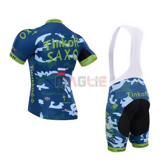 Maglia SaxoBank manica corta 2015 celeste e blu