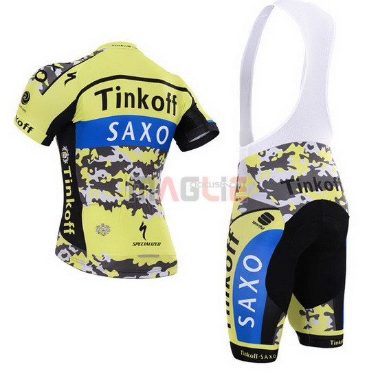 Maglia SaxoBank manica corta 2015 nero e giallo