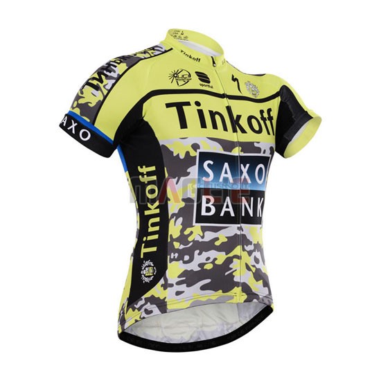 Maglia SaxoBank manica corta 2015 nero e giallo