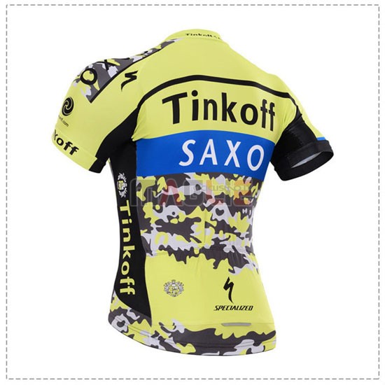 Maglia SaxoBank manica corta 2015 nero e giallo