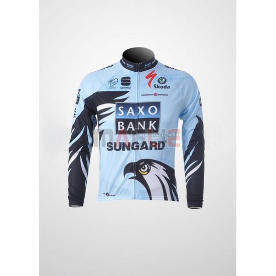 Maglia SaxoBank manica lunga 2011 azzurro