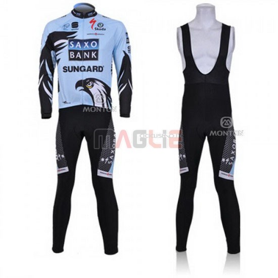 Maglia SaxoBank manica lunga 2011 azzurro