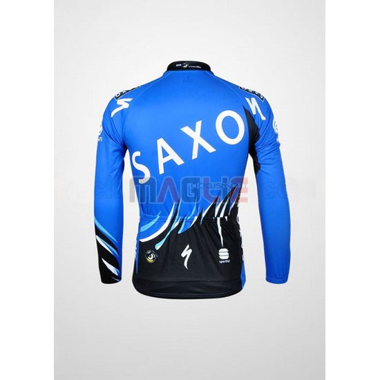 Maglia SaxoBank manica lunga 2012 blu