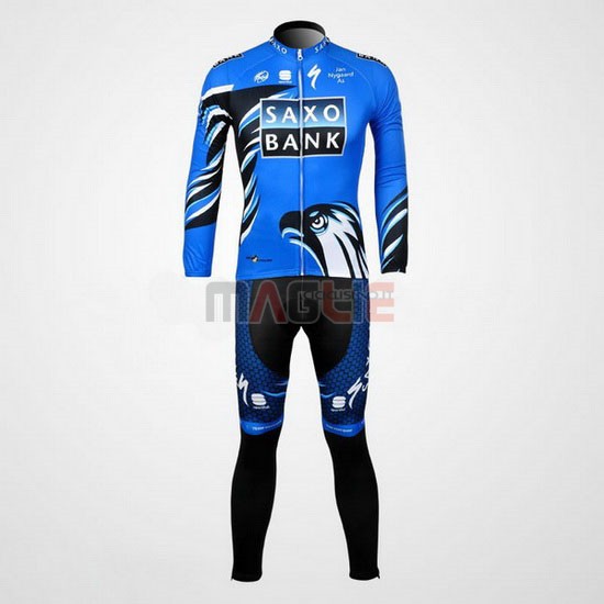 Maglia SaxoBank manica lunga 2012 blu