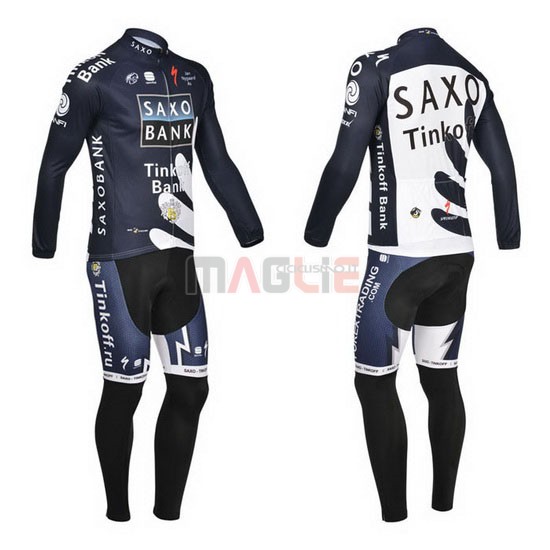 Maglia SaxoBank manica lunga 2013 blu e bianco - Clicca l'immagine per chiudere