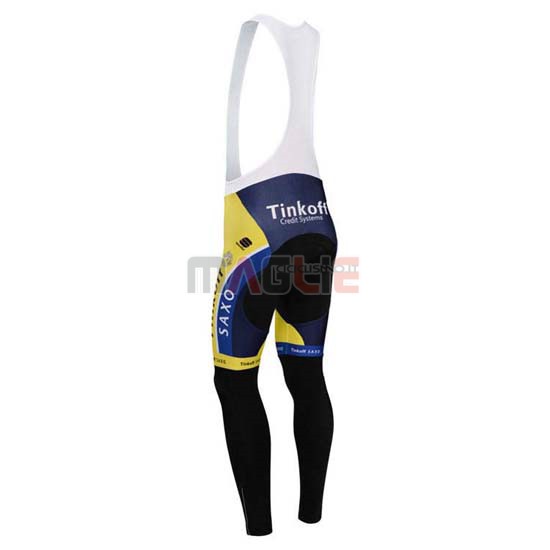 Maglia SaxoBank manica lunga 2014 blu e giallo