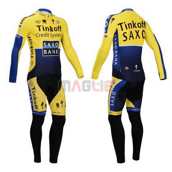 Maglia SaxoBank manica lunga 2014 blu e giallo - Clicca l'immagine per chiudere