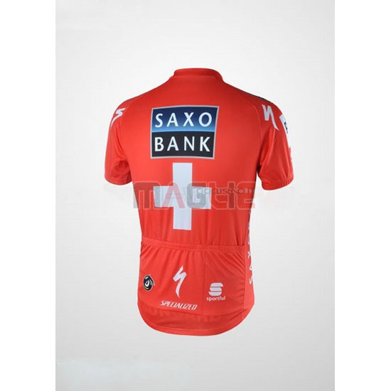 Maglia SaxoBank manica corta 2010 rosso