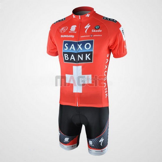 Maglia SaxoBank manica corta 2010 rosso