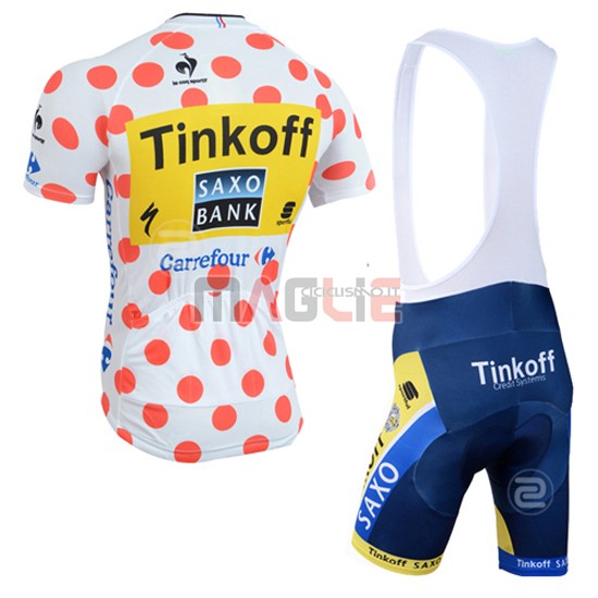 Maglia Saxo Bank manica corta 2015 arancione e bianco