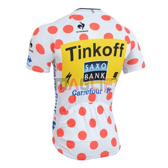 Maglia Saxo Bank manica corta 2015 arancione e bianco