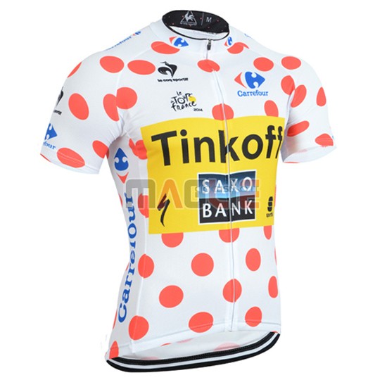 Maglia Saxo Bank manica corta 2015 arancione e bianco