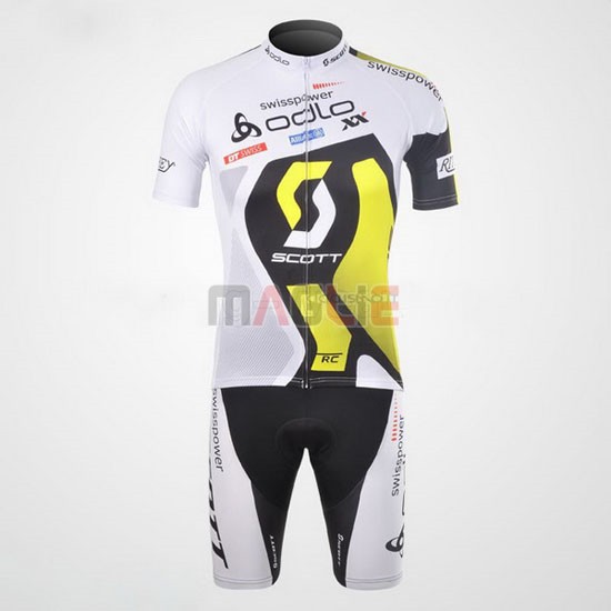 Maglia Scott manica corta 2012 bianco e giallo