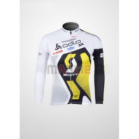 Maglia Scott manica lunga 2012 bianco e giallo