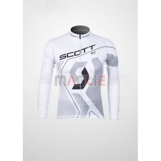 Maglia Scott manica lunga 2012 bianco e nero