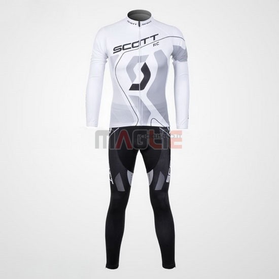 Maglia Scott manica lunga 2012 bianco e nero