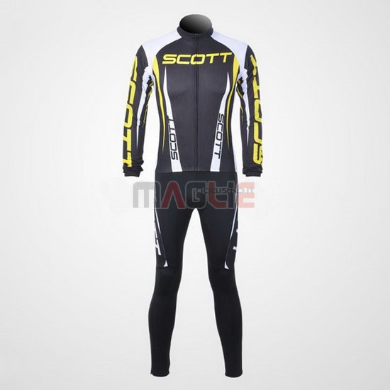 Maglia Scott manica lunga 2012 giallo e bianco