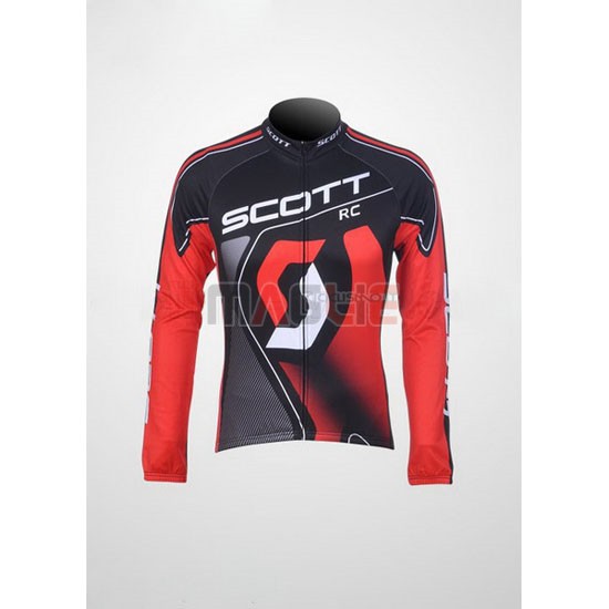 Maglia Scott manica lunga 2012 nero e rosso