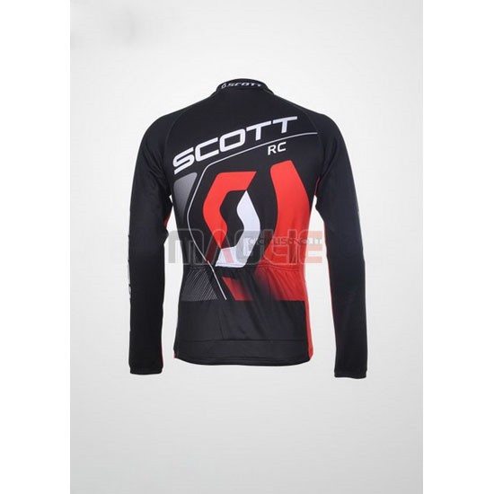 Maglia Scott manica lunga 2012 nero e rosso