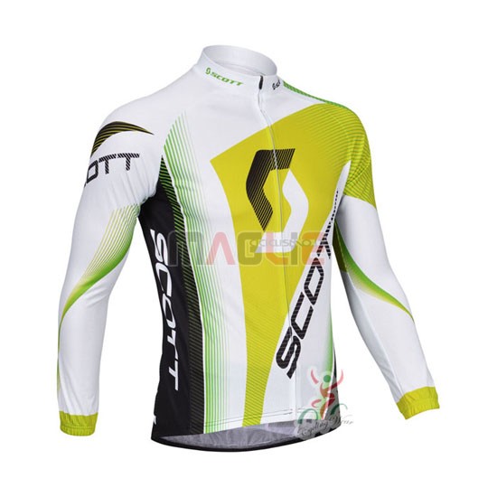 Maglia Scott manica lunga 2013 bianco e giallo