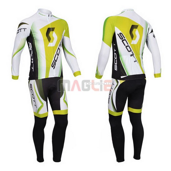 Maglia Scott manica lunga 2013 bianco e giallo