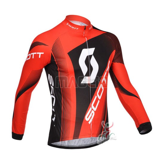 Maglia Scott manica lunga 2013 nero e rosso