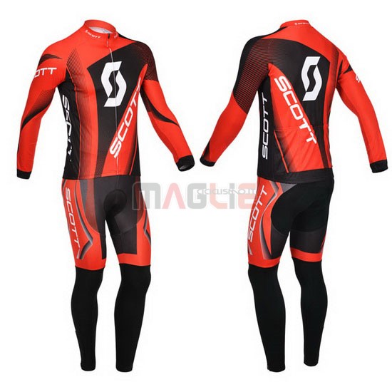 Maglia Scott manica lunga 2013 nero e rosso