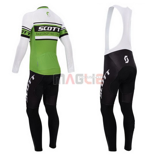 Maglia Scott manica lunga 2014 verde e bianco