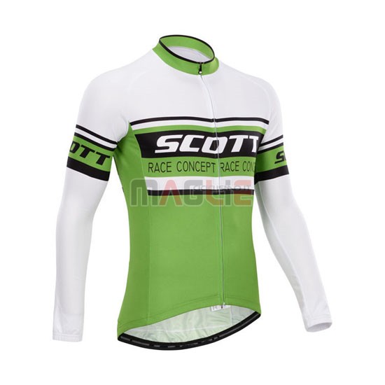 Maglia Scott manica lunga 2014 verde e bianco