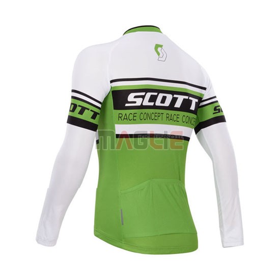 Maglia Scott manica lunga 2014 verde e bianco
