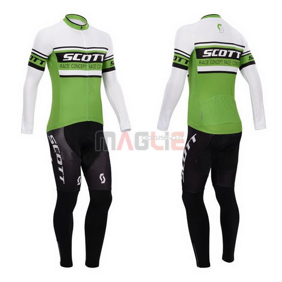 Maglia Scott manica lunga 2014 verde e bianco