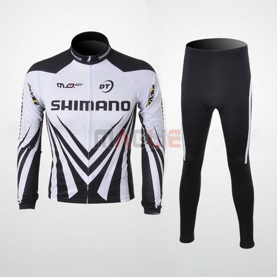 Maglia Shimano manica lunga 2010 bianco e nero