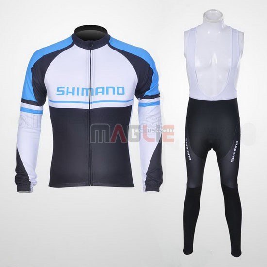 Maglia Shimano manica lunga 2011 blu e bianco