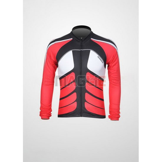 Maglia Shimano manica lunga 2011 rosso e nero