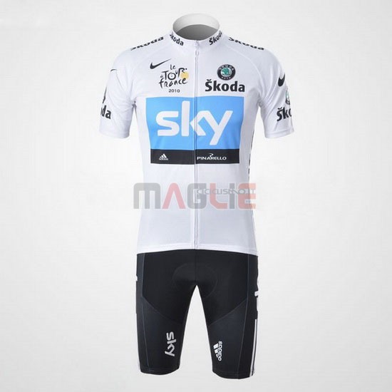 Maglia Sky manica corta 2011 bianco e celeste