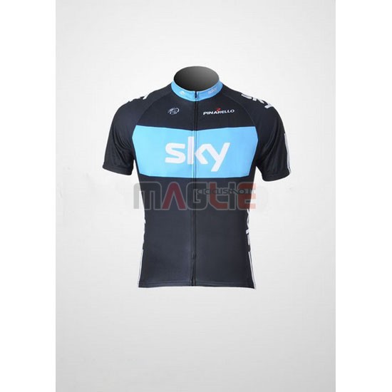 Maglia Sky manica corta 2011 nero e celeste