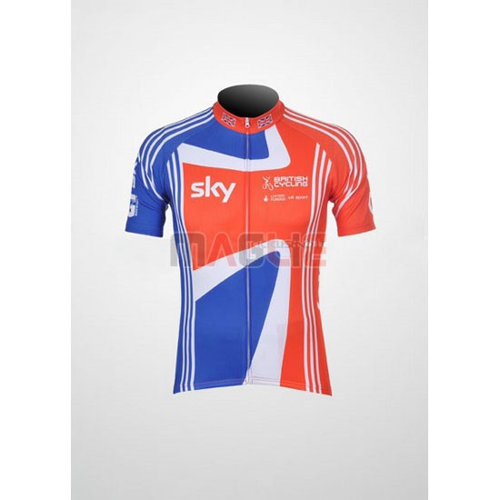 Maglia Sky manica corta 2012 arancione e blu