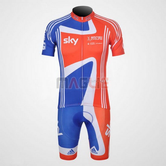 Maglia Sky manica corta 2012 arancione e blu