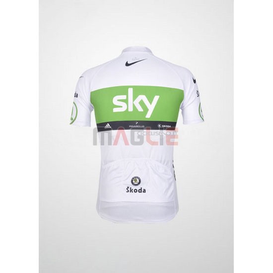 Maglia Sky manica corta 2012 bianco e verde