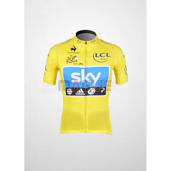 Maglia Sky manica corta 2012 celeste e giallo