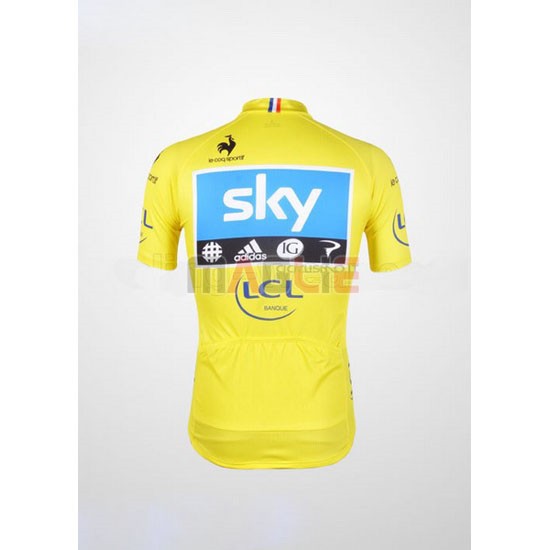 Maglia Sky manica corta 2012 celeste e giallo