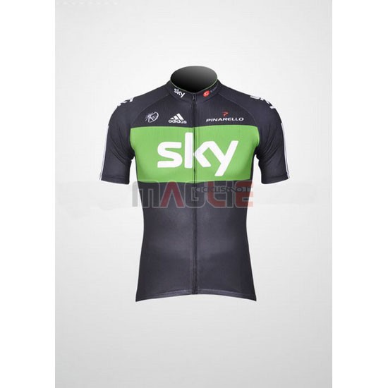 Maglia Sky manica corta 2012 nero e verde