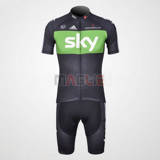 Maglia Sky manica corta 2012 nero e verde