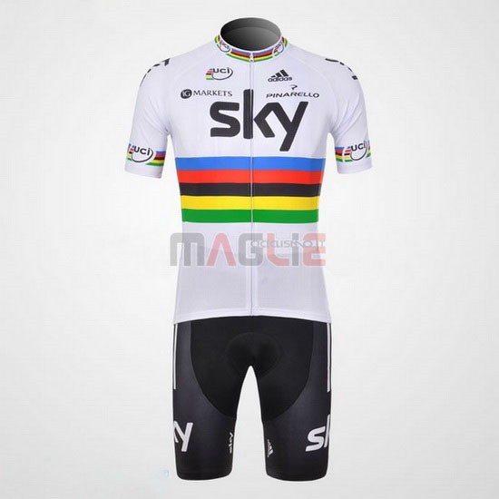 Maglia Sky manica corta 2012 rosso e bianco